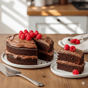 pastel casero de chocolate